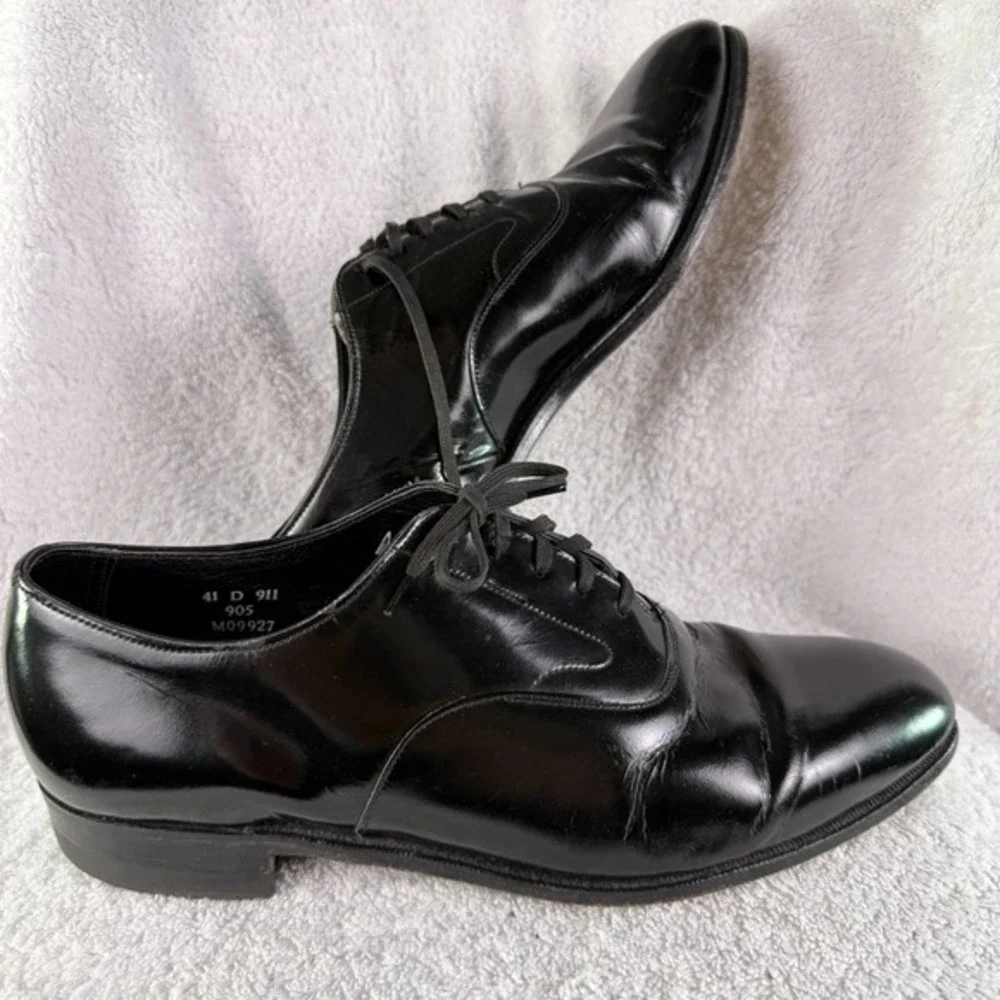 Brooks Brothers Brooks English Oxford Shoes Curzon Patent Leather Mens 41 D US 8